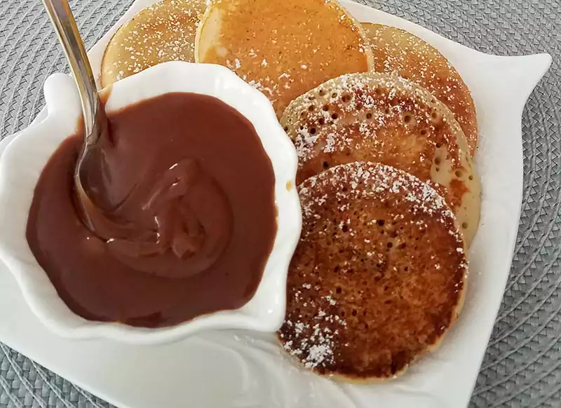 Американски палачинки с лиофилизирани банани